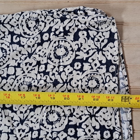 Telluride Clothing Co. Linen Blend Navy Blue Quarter Sleeve Lightweight Shirt - Picture 9 of 9